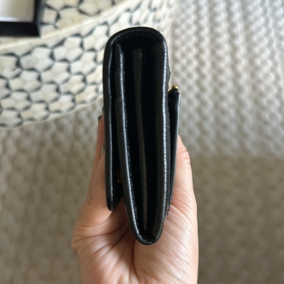 Large Prada Saffiano Wallet - Black - Picture 15 of 16
